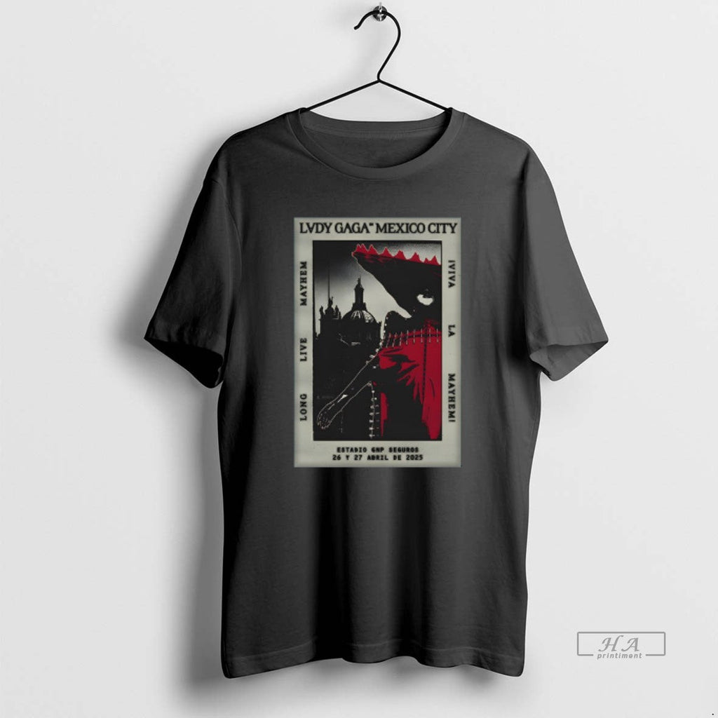 Trendy Lady Gaga Black Cdmx - Adult & Kids T-Shirts, Sweatshirts & Hoodies apparel design preview 1