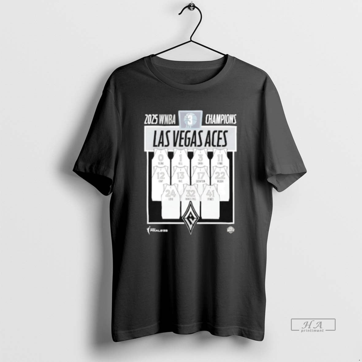 Trendy Las Vegas Aces 2025 Wnba Finals Champions - Adult & Kids T-Shirts, Sweatshirts & Hoodies apparel design preview 1