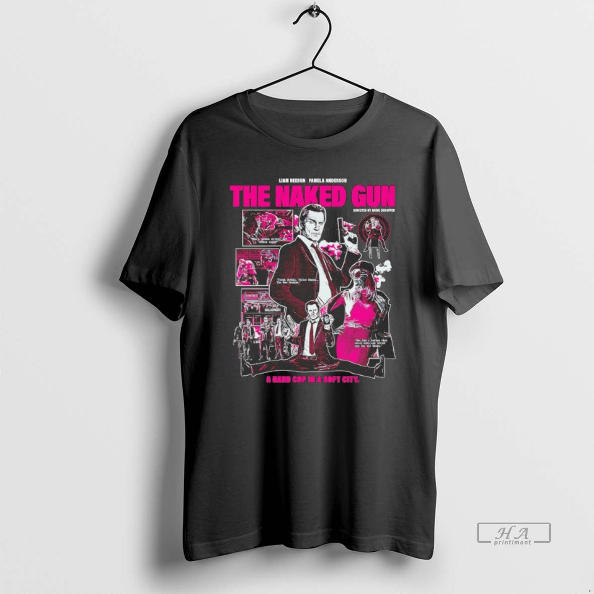 Trendy Liam Neeson Pamela Anderson The Naked Gun - Adult & Kids T-Shirts, Sweatshirts & Hoodies apparel design preview 1