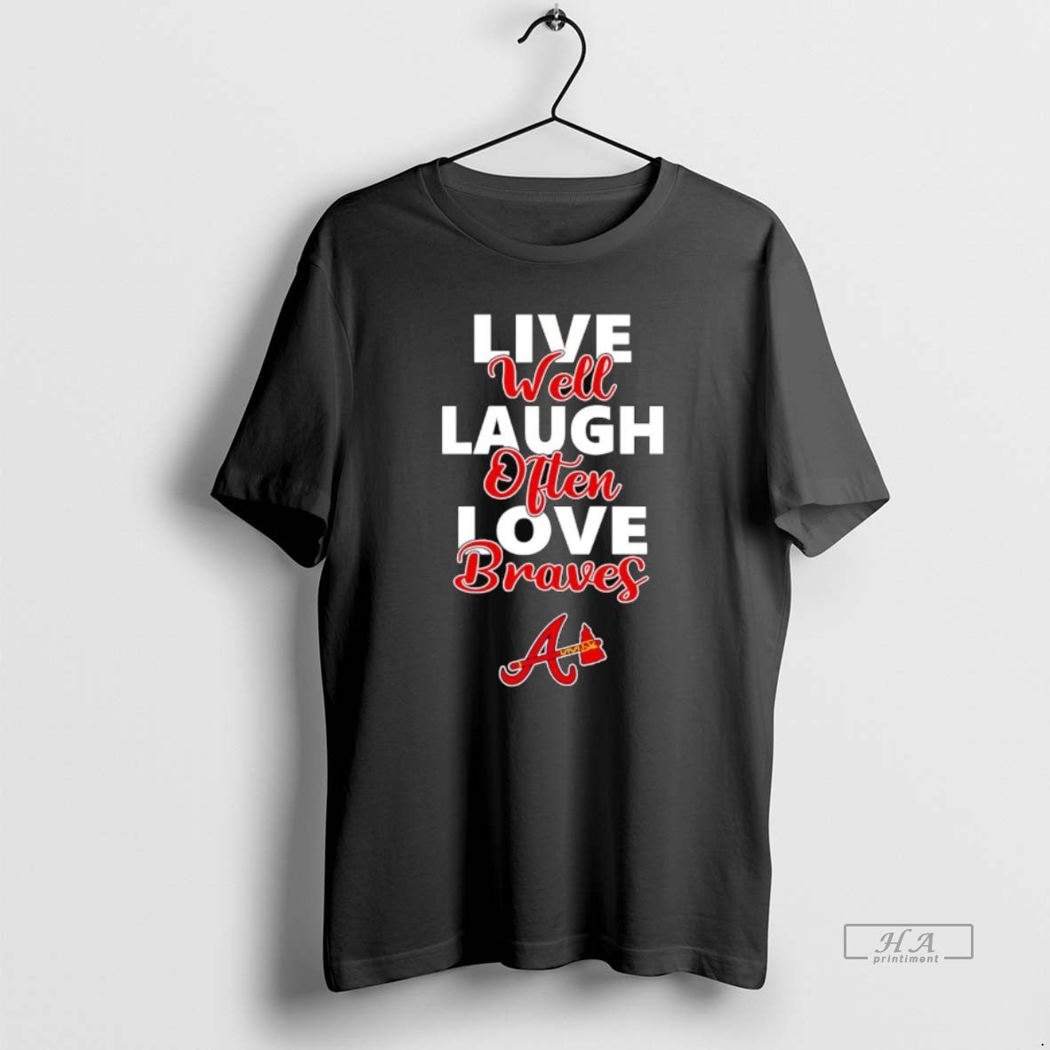 Trendy Live Well Laugh Often Love Atlanta Braves - Adult & Kids T-Shirts, Sweatshirts & Hoodies apparel design preview 1