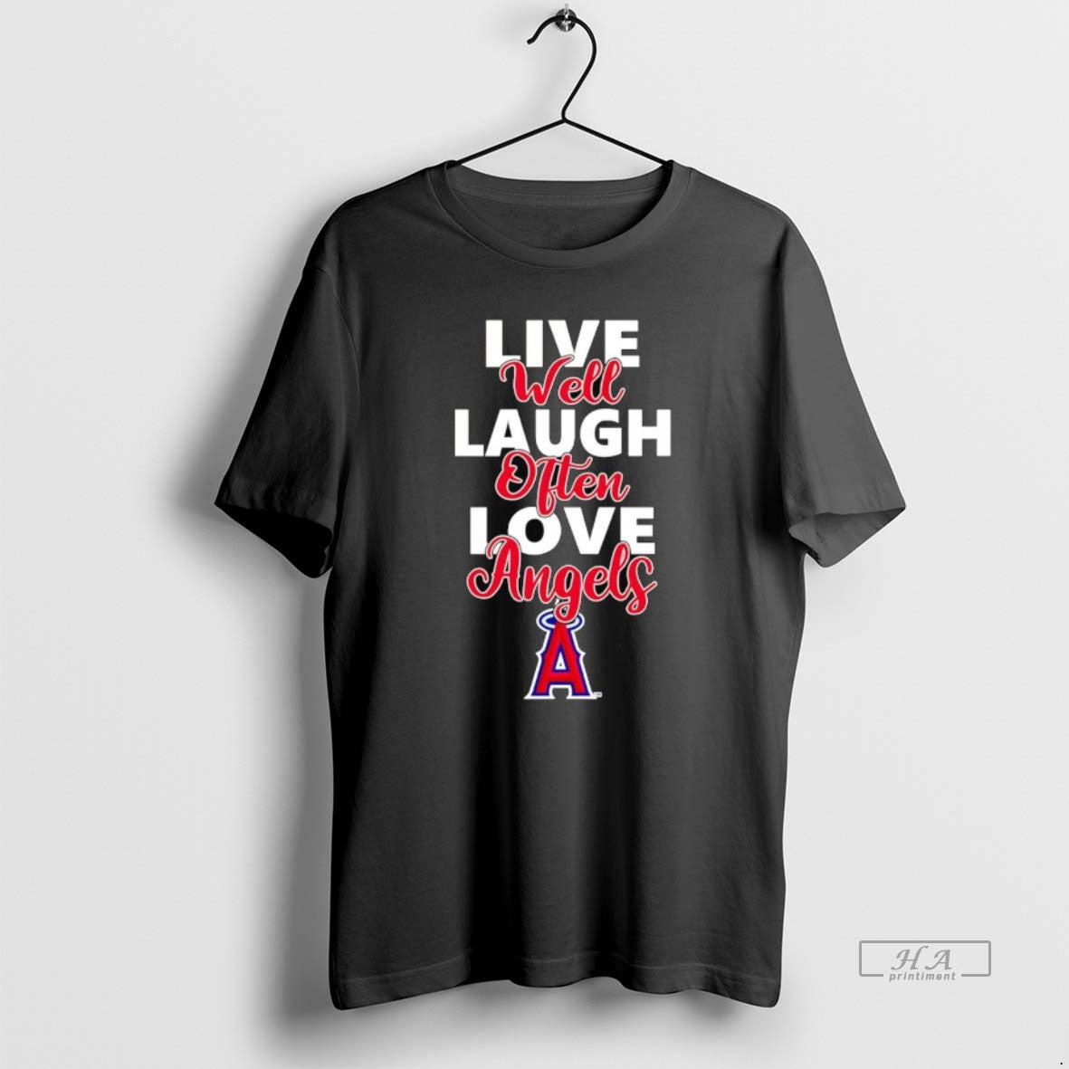 Trendy Live Well Laugh Often Love Los Angeles Angels - Adult & Kids T-Shirts, Sweatshirts & Hoodies apparel design preview 1