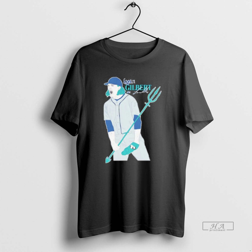 Trendy Logan Gilbert Seattle Mariners Trident - Adult & Kids T-Shirts, Sweatshirts & Hoodies apparel design preview 1
