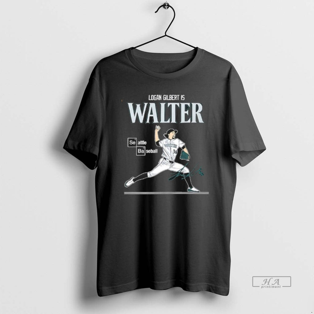 Trendy Logan Gilbert Is Walter Seattle Baseball - Adult & Kids T-Shirts, Sweatshirts & Hoodies apparel design preview 1