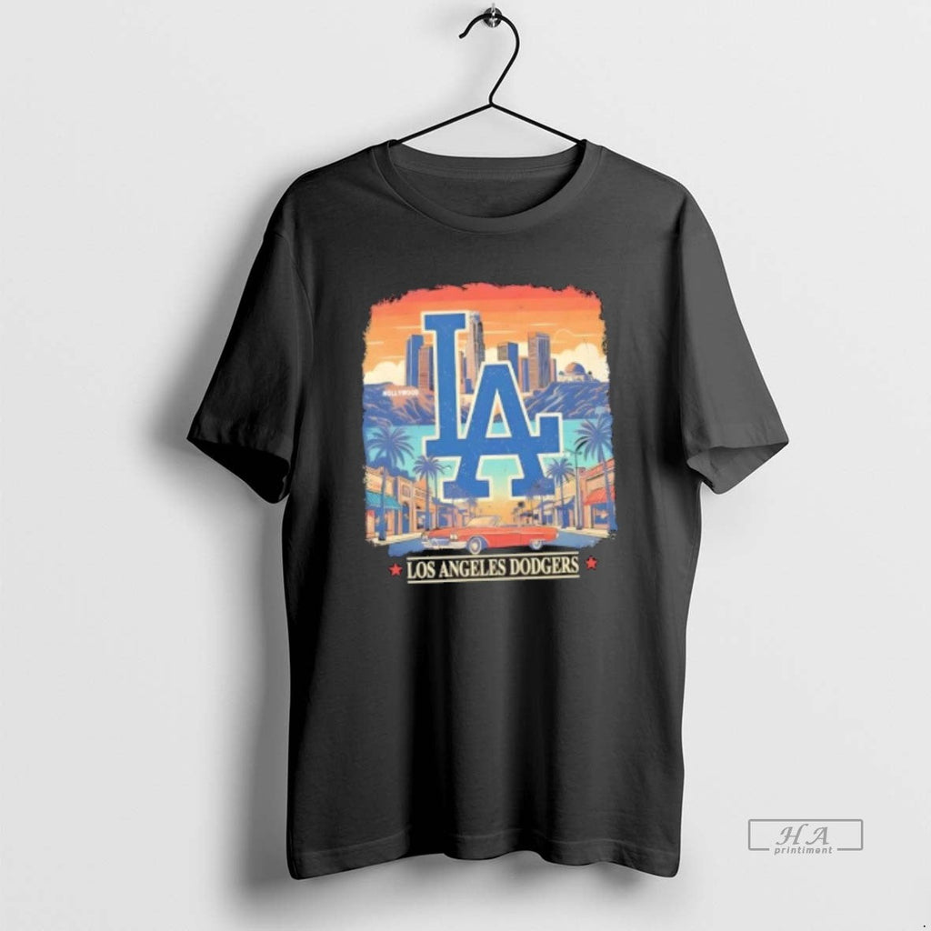 Trendy Los Angeles Dodgers Baseball Beverly Sunset - Adult & Kids T-Shirts, Sweatshirts & Hoodies apparel design preview 1