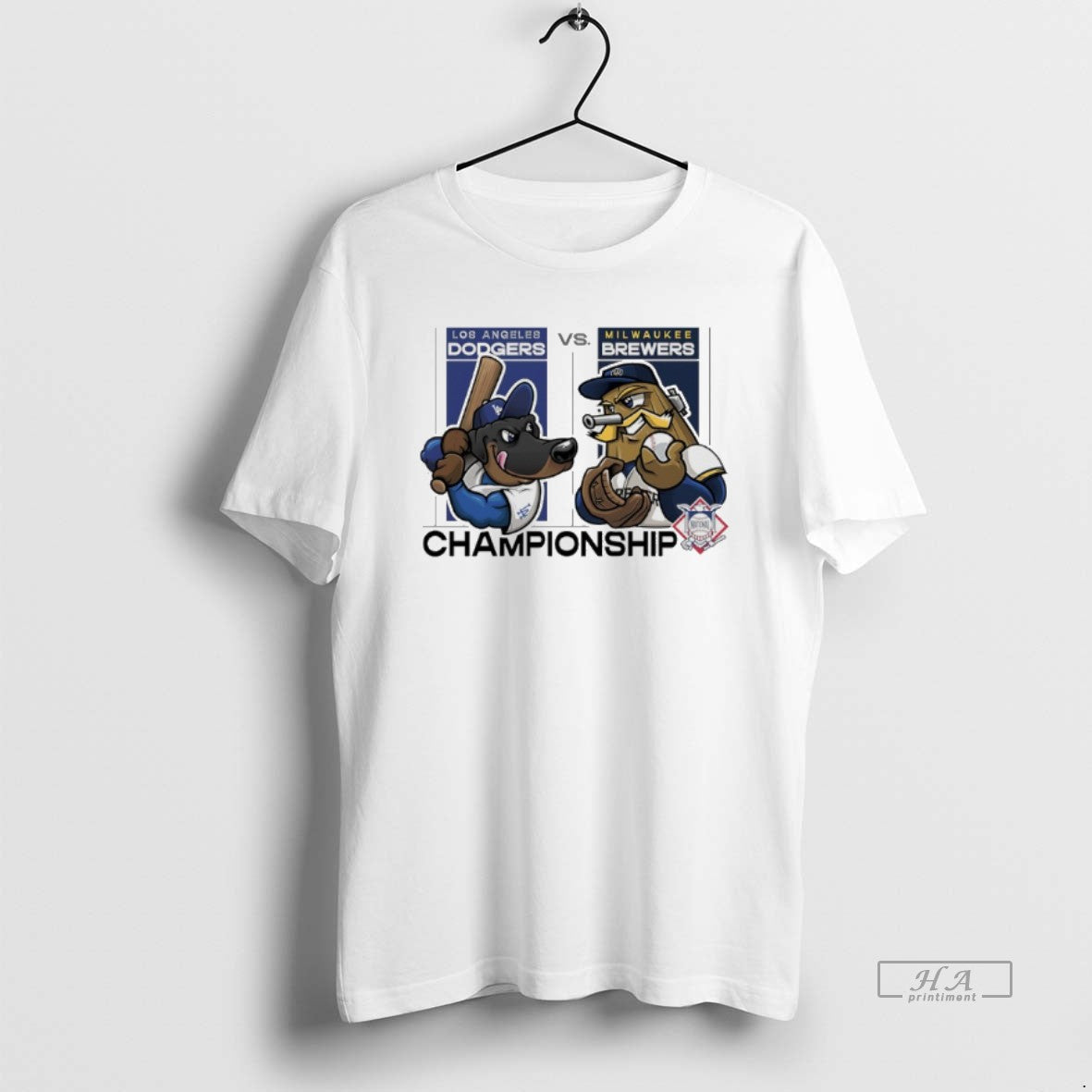 Trendy Los Angeles Dodgers Vs Milwaukee Brewers 2025 - Adult & Kids T-Shirts, Sweatshirts & Hoodies apparel design preview 1