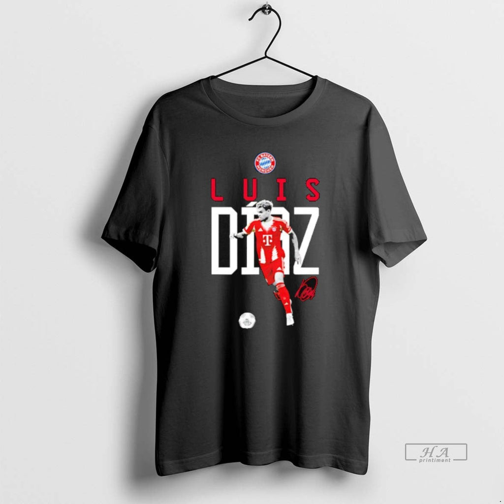 Trendy Luis Diaz Fc Bayern Munich Logo Signature - Adult & Kids T-Shirts, Sweatshirts & Hoodies apparel design preview 1