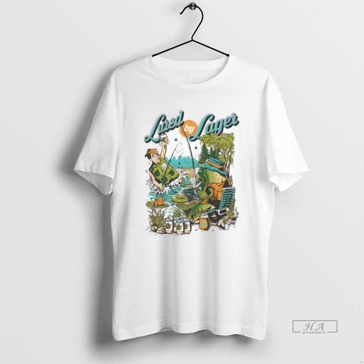 Trendy Lured By Lager - Adult & Kids T-Shirts, Sweatshirts & Hoodies apparel design preview 1