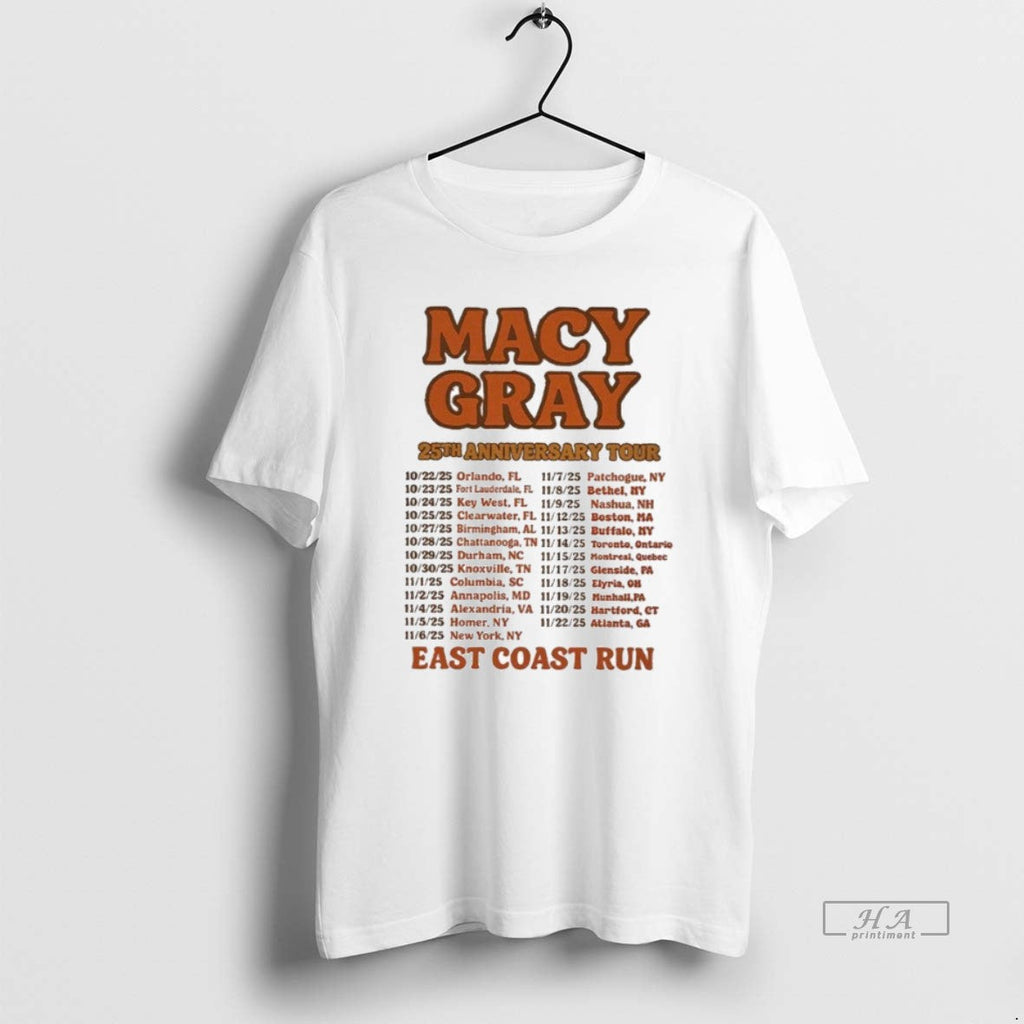 Trendy Macy Gray East Coast Run 25th Anniversary Tour - Adult & Kids T-Shirts, Sweatshirts & Hoodies apparel design preview 1