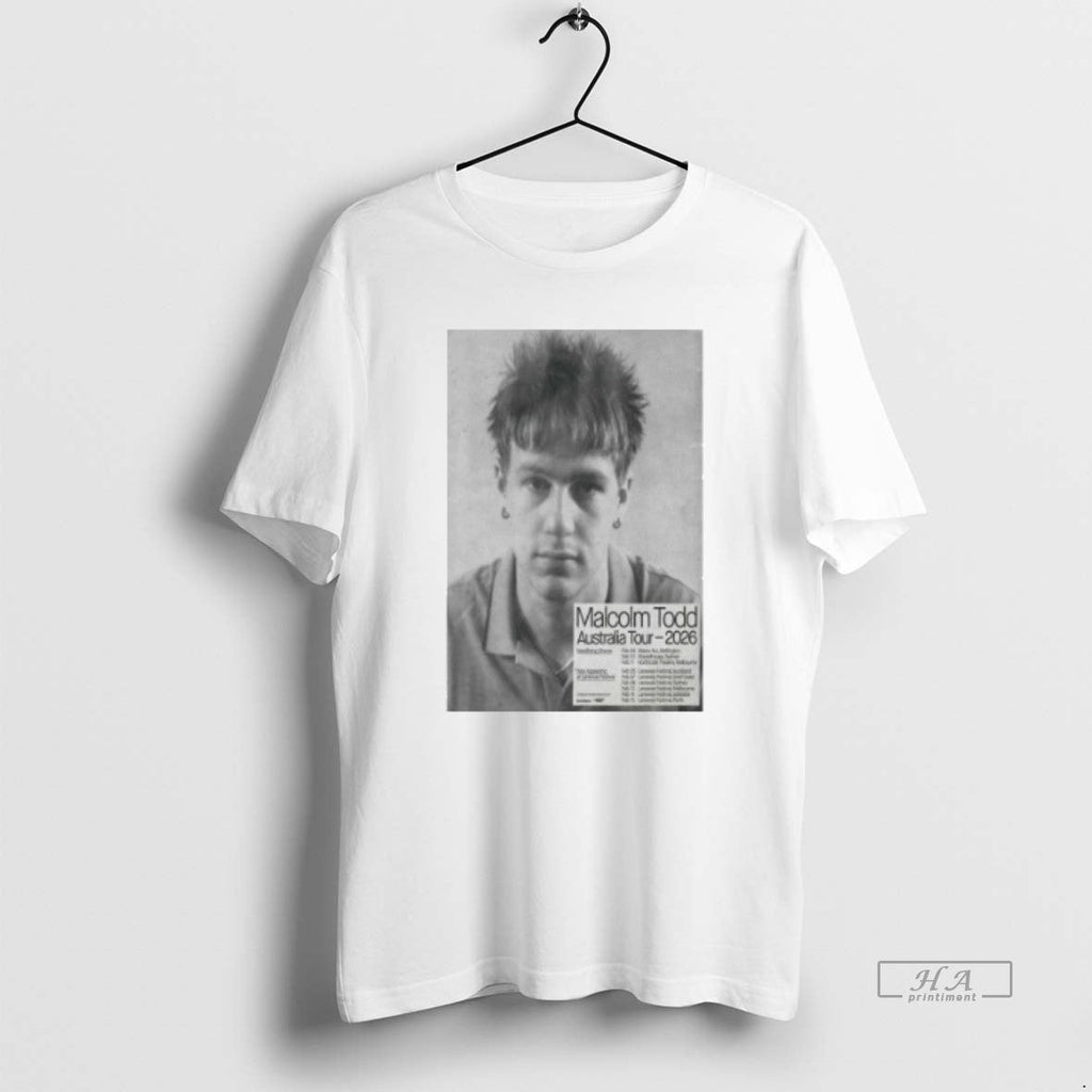 Trendy Malcolm Todd Australia Tour February 2026 - Adult & Kids T-Shirts, Sweatshirts & Hoodies apparel design preview 1