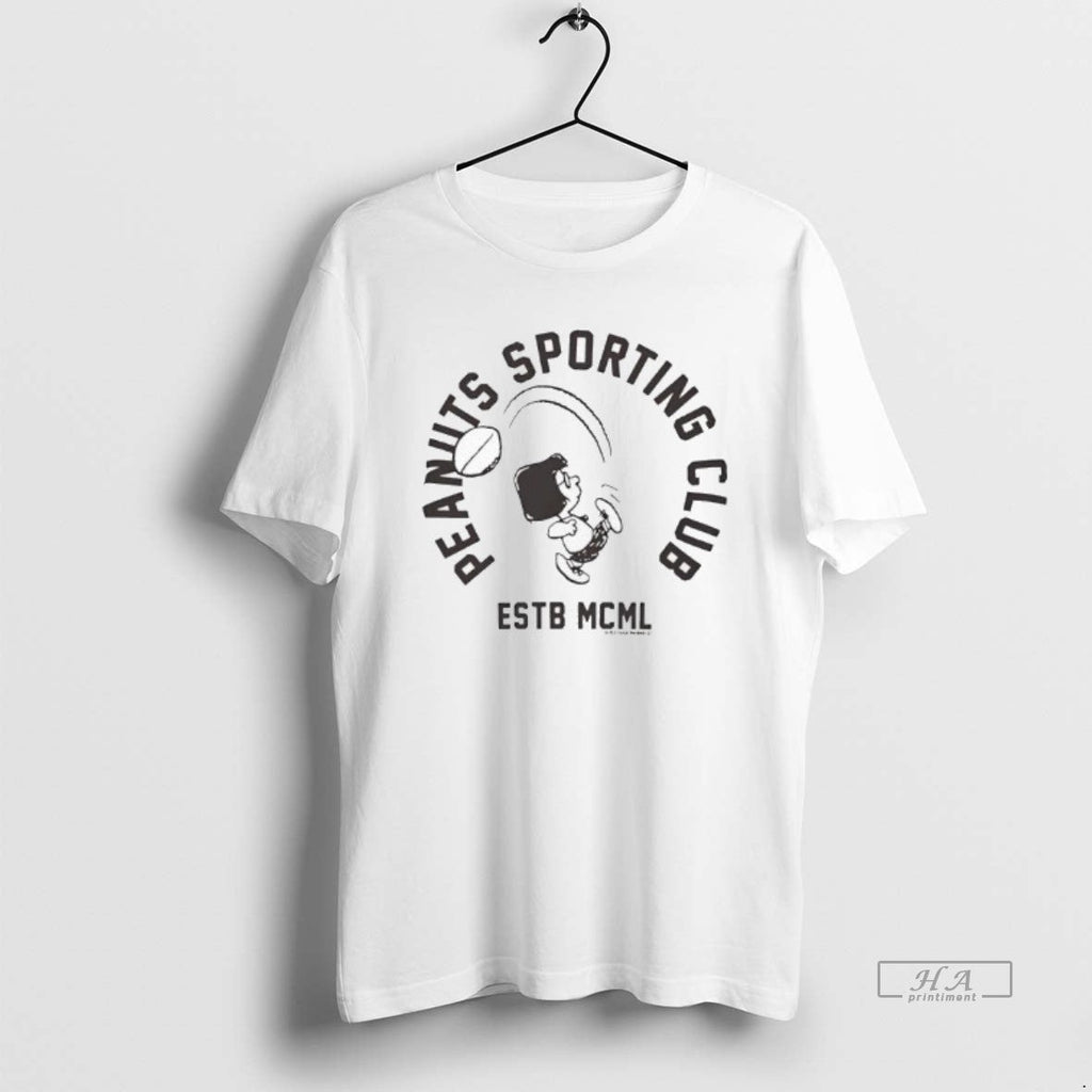Trendy Marcie Peanuts Sporting Club Ringer Estb Mcml - Adult & Kids T-Shirts, Sweatshirts & Hoodies apparel design preview 1