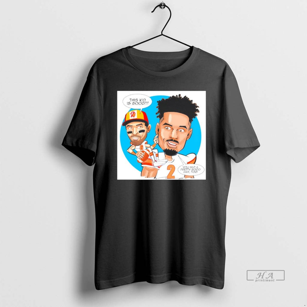 Trendy Mayfield Hyping Egbuka Tampa Bay Buccaneers - Adult & Kids T-Shirts, Sweatshirts & Hoodies apparel design preview 1