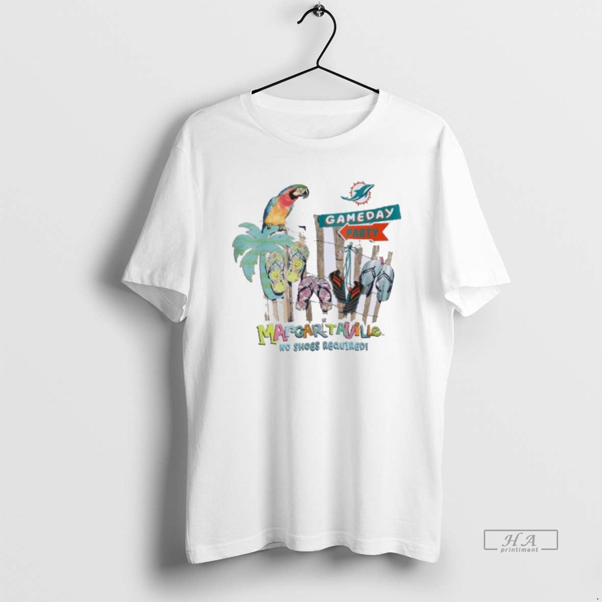 Trendy Miami Dolphins Gameday Party Margaritaville No - Adult & Kids T-Shirts, Sweatshirts & Hoodies apparel design preview 1