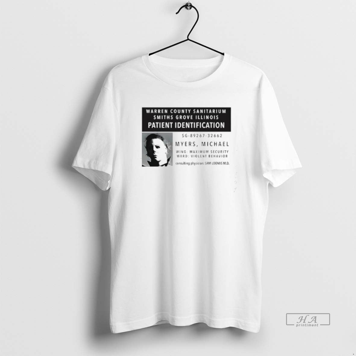 Trendy Michael Myers Warren County Sanitarium Smiths - Adult & Kids T-Shirts, Sweatshirts & Hoodies apparel design preview 1