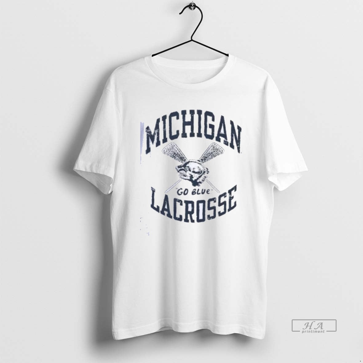 Trendy Michigan Go Blue Lacrosse Vintage - Adult & Kids T-Shirts, Sweatshirts & Hoodies apparel design preview 1