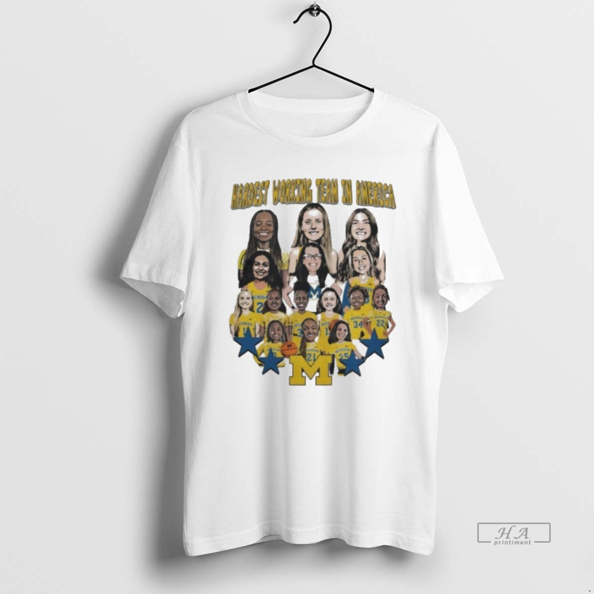 Trendy Michigan Wolverines Womens Basketball Hardest - Adult & Kids T-Shirts, Sweatshirts & Hoodies apparel design preview 1