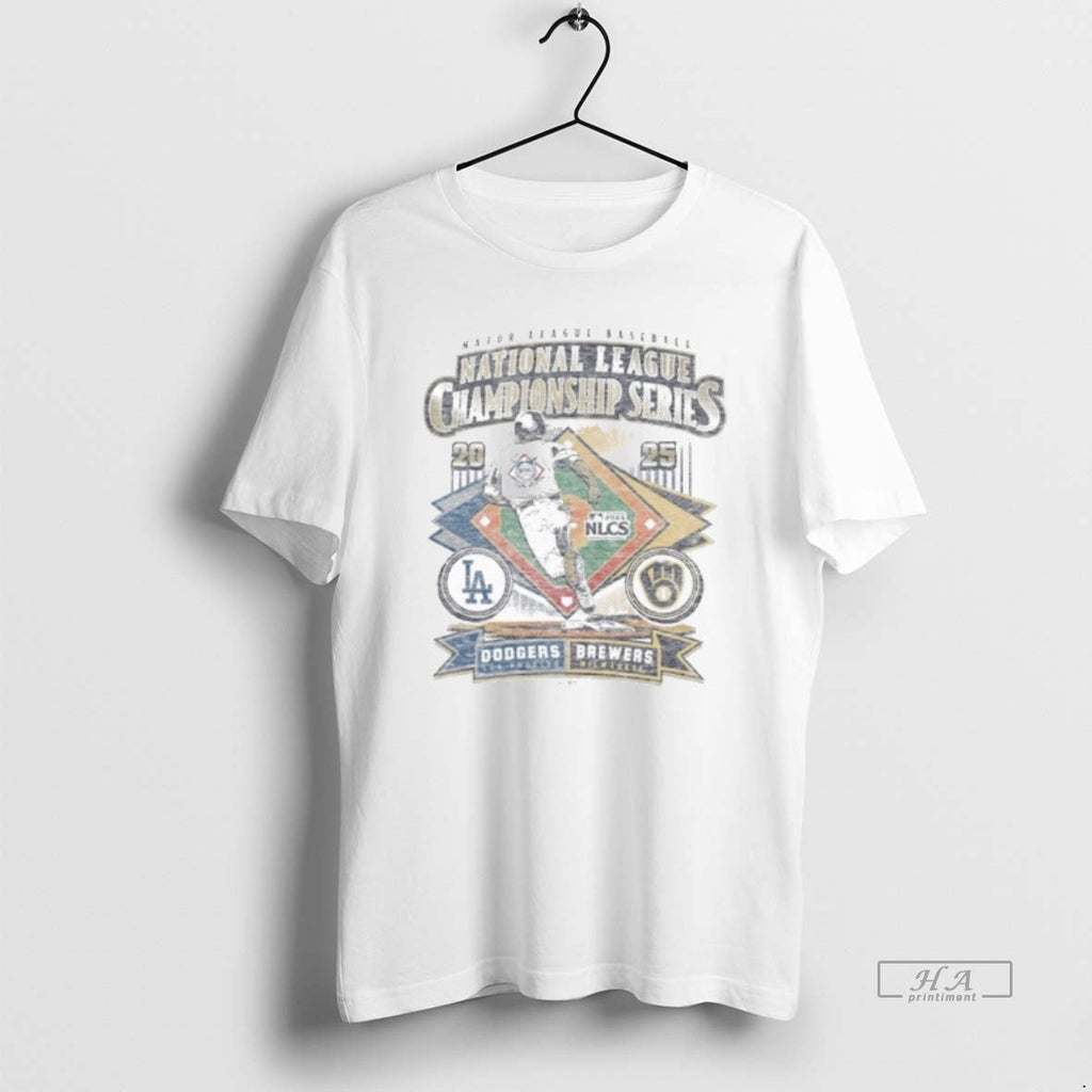 Trendy Milwaukee Brewers Vs La Dodgers 2025 Nlcs - Adult & Kids T-Shirts, Sweatshirts & Hoodies apparel design preview 1