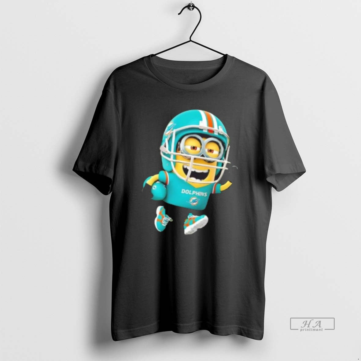 Trendy Minions Is Holding A Ball And Smiling At Miami - Adult & Kids T-Shirts, Sweatshirts & Hoodies apparel design preview 1