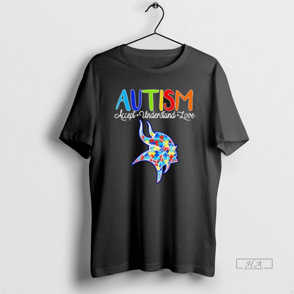 Trendy Minnesota Vikings Autism Accept Understand - Adult & Kids T-Shirts, Sweatshirts & Hoodies apparel design preview 1