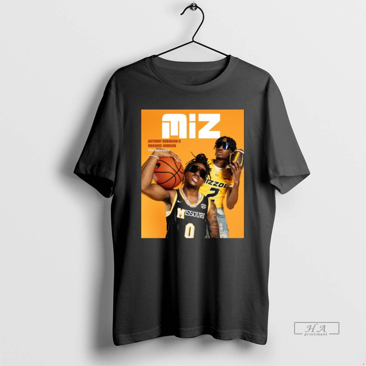 Trendy Mizzou Hoops Anthony Robinson Ii Marquis - Adult & Kids T-Shirts, Sweatshirts & Hoodies apparel design preview 1