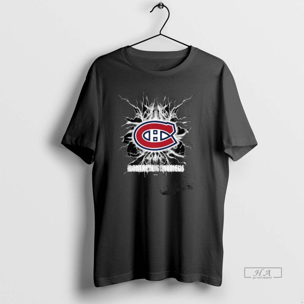 Trendy Montreal Canadiens Nhl Lightning Logo - Adult & Kids T-Shirts, Sweatshirts & Hoodies apparel design preview 1