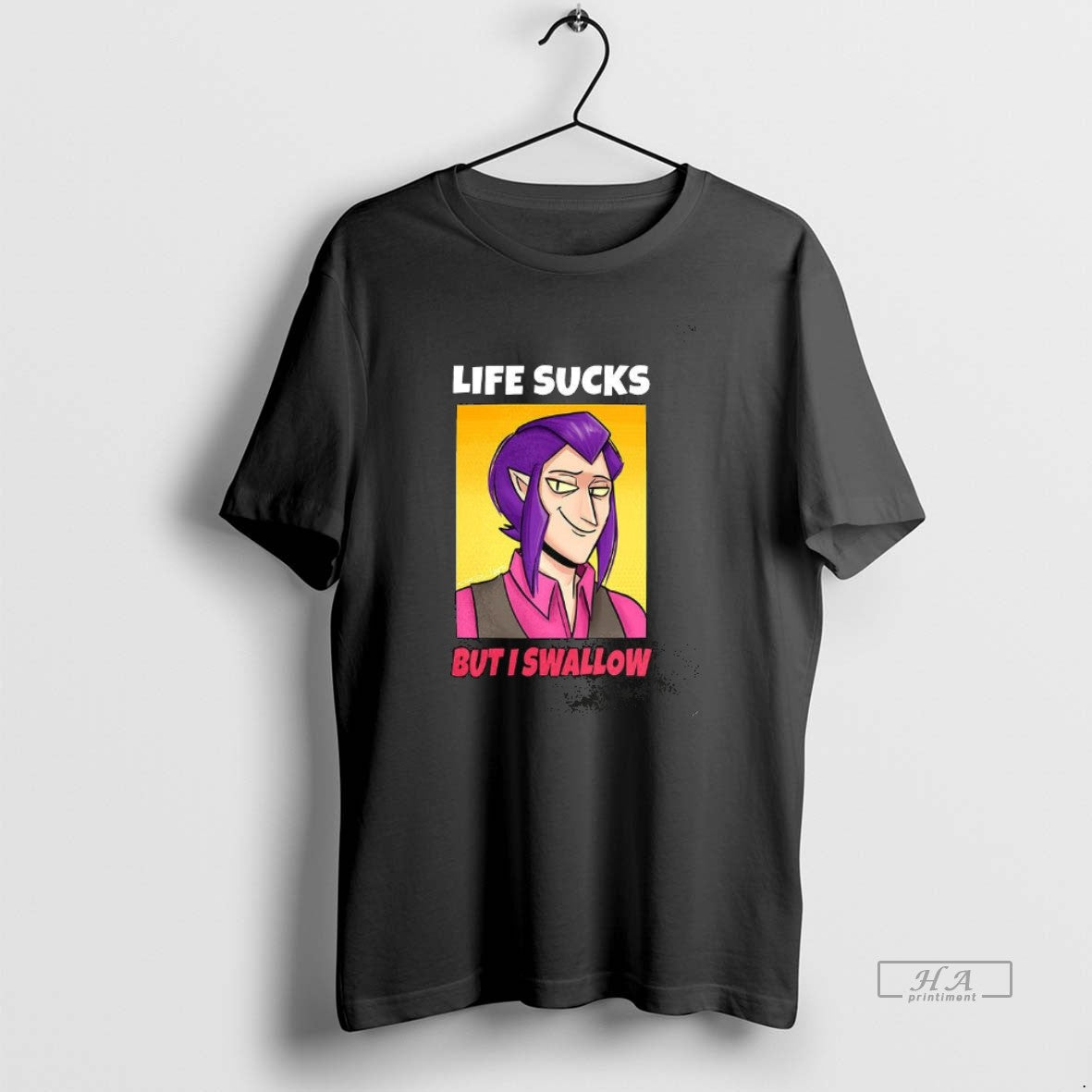 Trendy Mortis Life Sucks But I Swallow - Adult & Kids T-Shirts, Sweatshirts & Hoodies apparel design preview 1