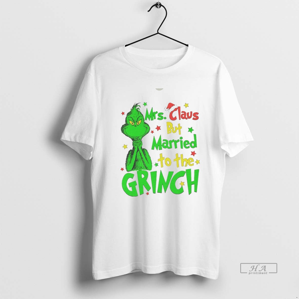 Trendy Mrs Claus But Married To The Grinch Christmas - Adult & Kids T-Shirts, Sweatshirts & Hoodies apparel design preview 1
