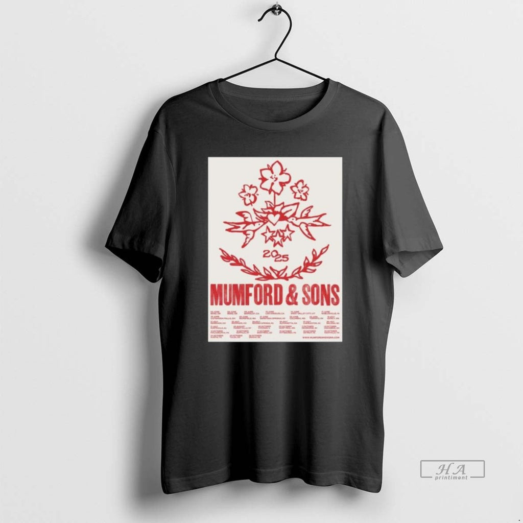 Trendy Mumford And Sons Rushmere North America Tour - Adult & Kids T-Shirts, Sweatshirts & Hoodies apparel design preview 1