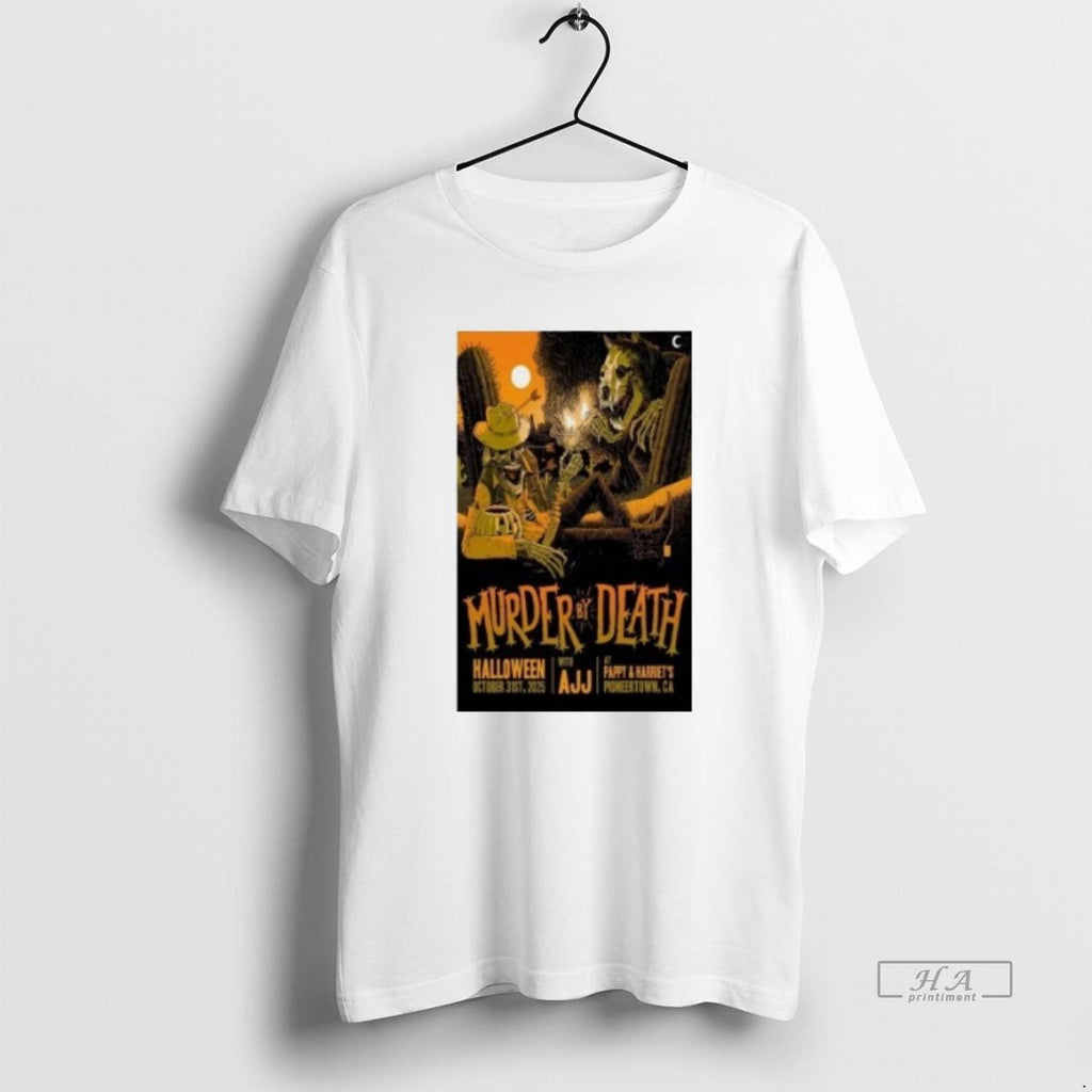 Trendy Murder By Death Oct 31 2025 Ajj At Pappy - Adult & Kids T-Shirts, Sweatshirts & Hoodies apparel design preview 1