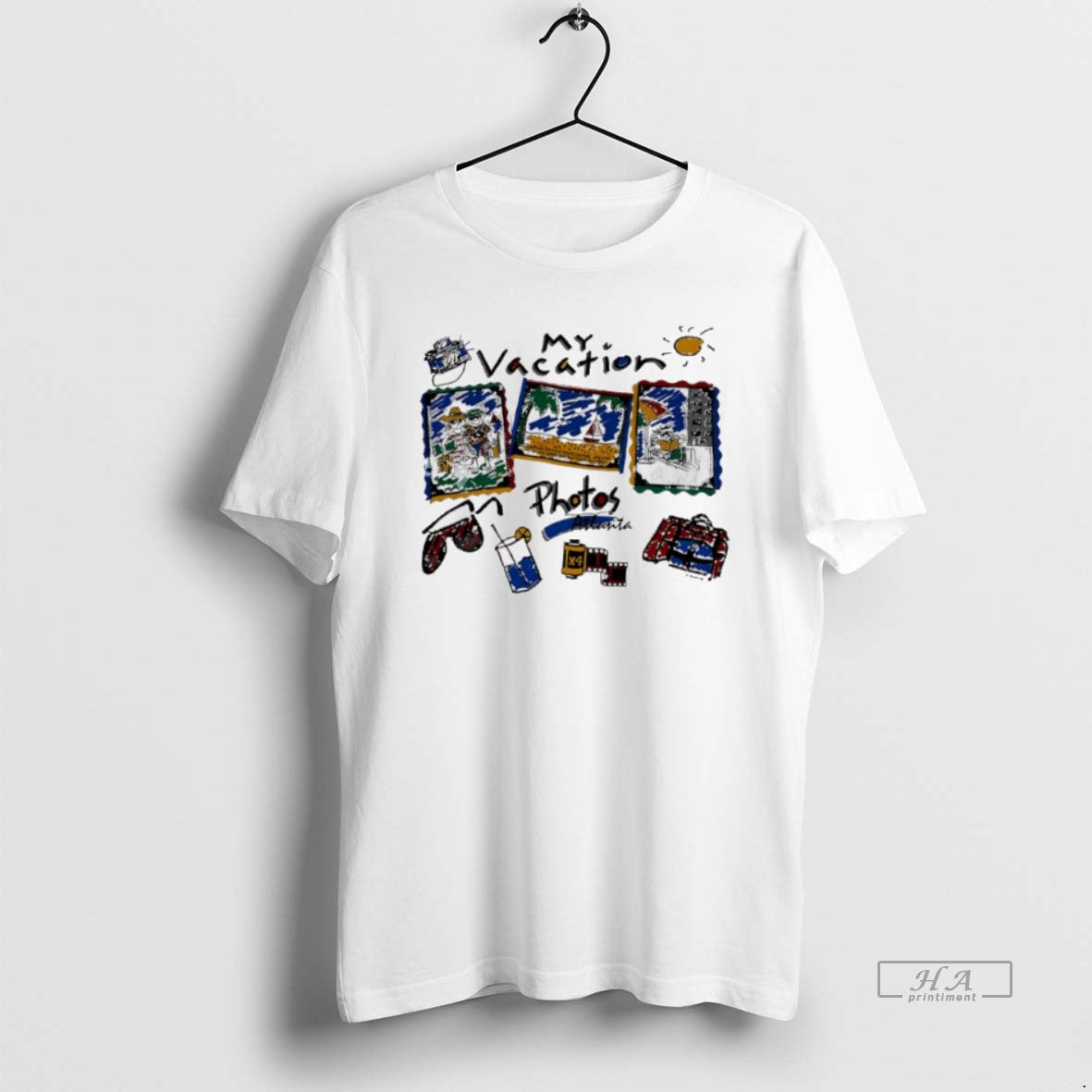 Trendy My Vacation Photos Atlanta - Adult & Kids T-Shirts, Sweatshirts & Hoodies apparel design preview 1