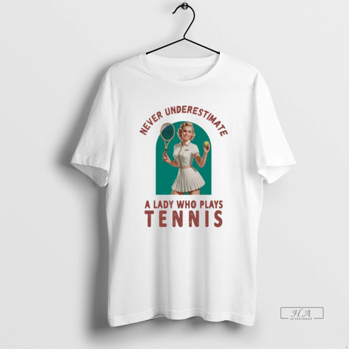 Trendy Never Underestimate A Lady Who Plays Tennis - Adult & Kids T-Shirts, Sweatshirts & Hoodies apparel design preview 1