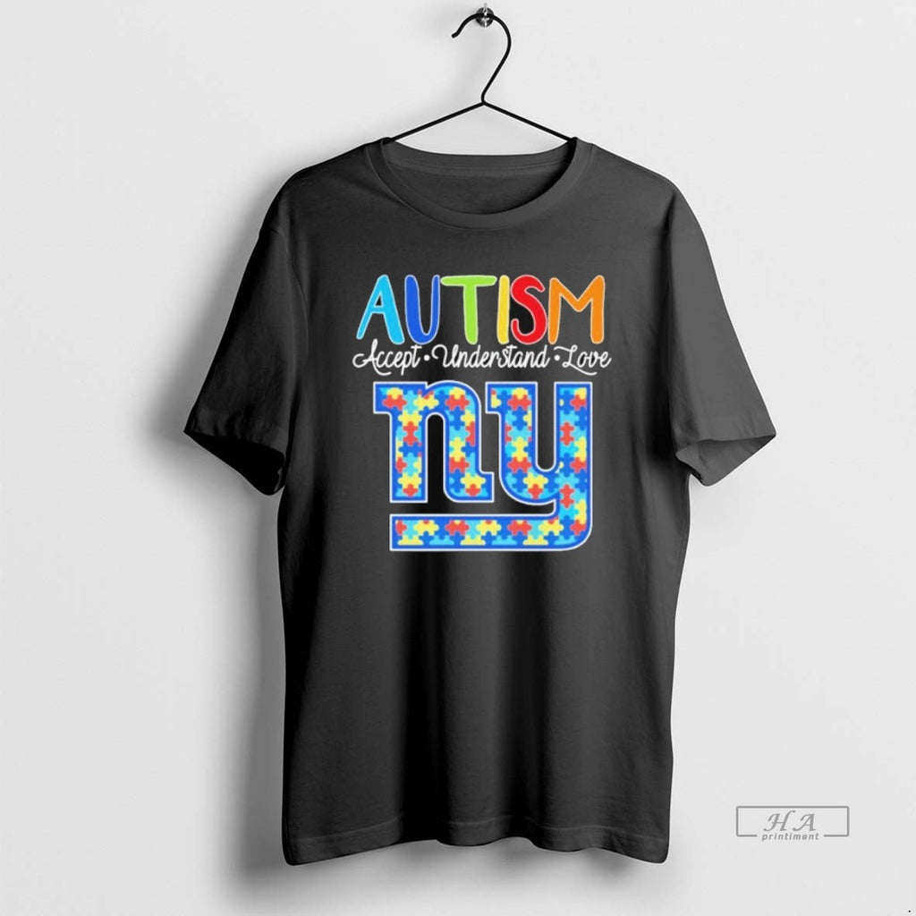 Trendy New York Giants Autism Accept Understand Love - Adult & Kids T-Shirts, Sweatshirts & Hoodies apparel design preview 1