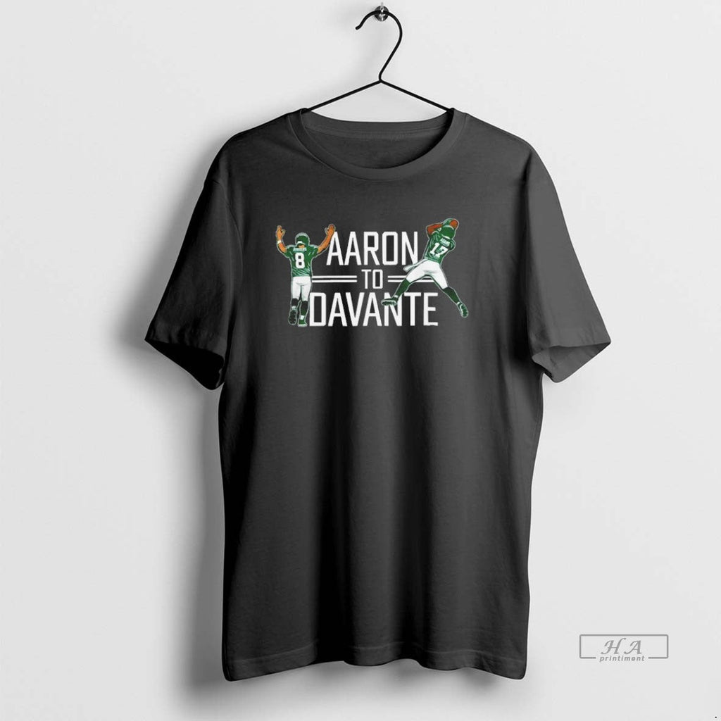 Trendy New York Jets Aaron Rodgers To Davante Adams - Adult & Kids T-Shirts, Sweatshirts & Hoodies apparel design preview 1