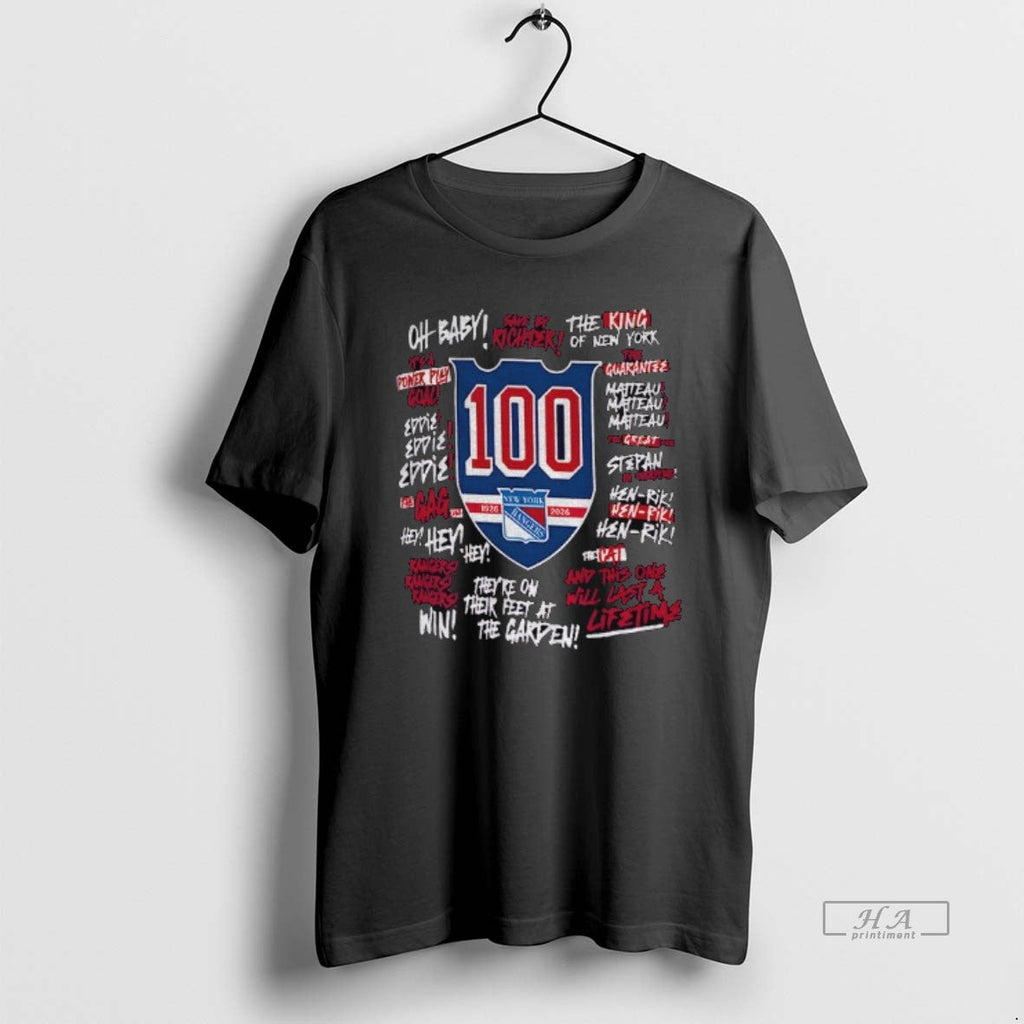 Trendy New York Rangers 100 Years Oh Baby The King Of - Adult & Kids T-Shirts, Sweatshirts & Hoodies apparel design preview 1