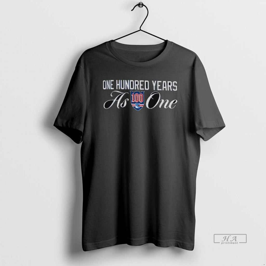 Trendy New York Rangers Logo One Hundred Years As Nhl - Adult & Kids T-Shirts, Sweatshirts & Hoodies apparel design preview 1