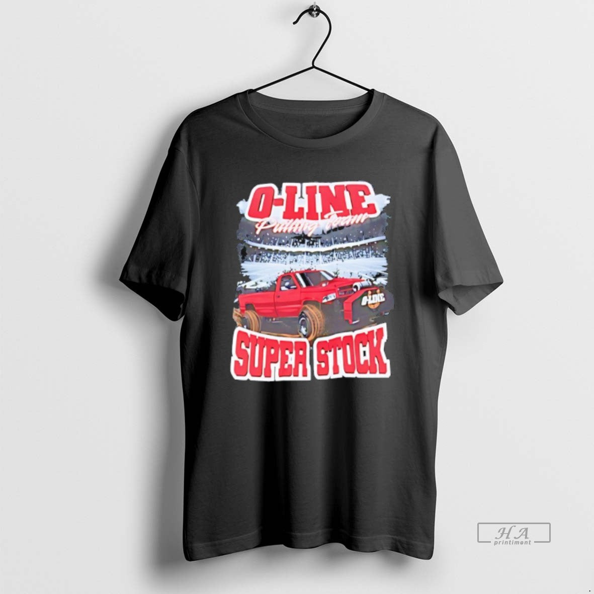 Trendy O Line Pulling Team Super Stock Pickup Truck - Adult & Kids T-Shirts, Sweatshirts & Hoodies apparel design preview 1