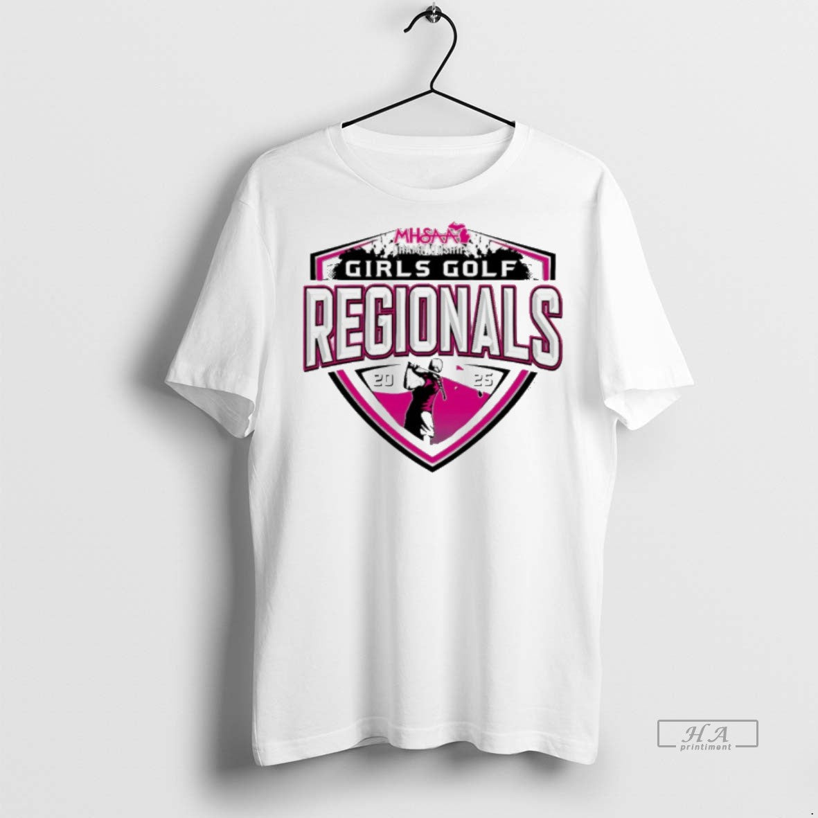 Trendy Official 2025 Mhsaa Girls Golf Regionals Logo - Adult & Kids T-Shirts, Sweatshirts & Hoodies apparel design preview 1