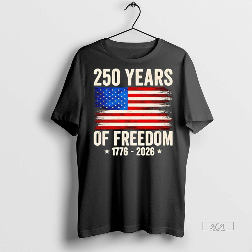 Trendy Official 250 Years Of Freedom 1776 2026 Usa - Adult & Kids T-Shirts, Sweatshirts & Hoodies apparel design preview 1