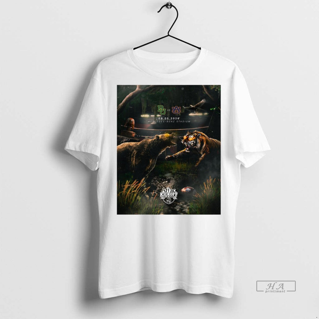 Trendy Official Baylor Bears Vs Auburn Tigers 2026 - Adult & Kids T-Shirts, Sweatshirts & Hoodies apparel design preview 1