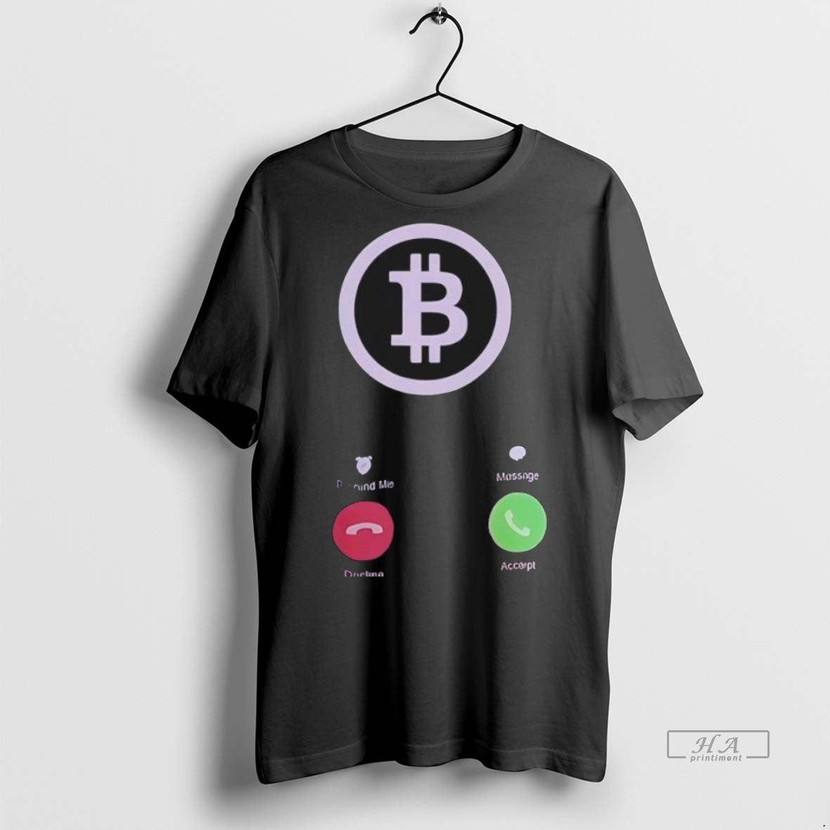 Trendy Official Bitcoin Logo Call Remind Me Message - Adult & Kids T-Shirts, Sweatshirts & Hoodies apparel design preview 1