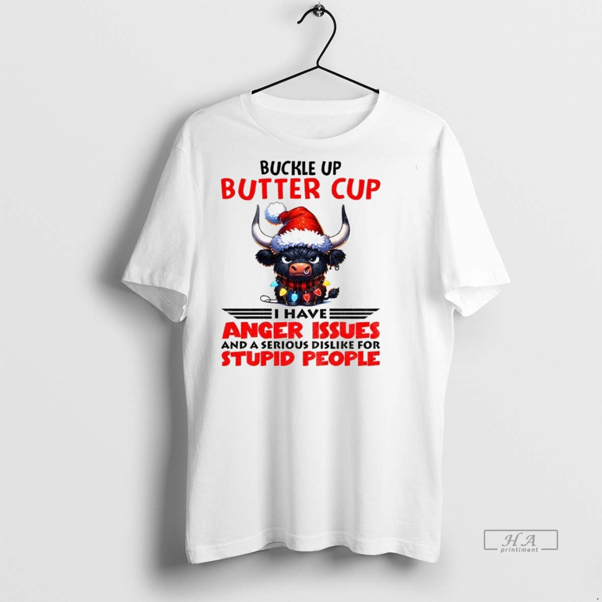 Trendy Official Buffalo Santa Hat Buckle Up Butter - Adult & Kids T-Shirts, Sweatshirts & Hoodies apparel design preview 1