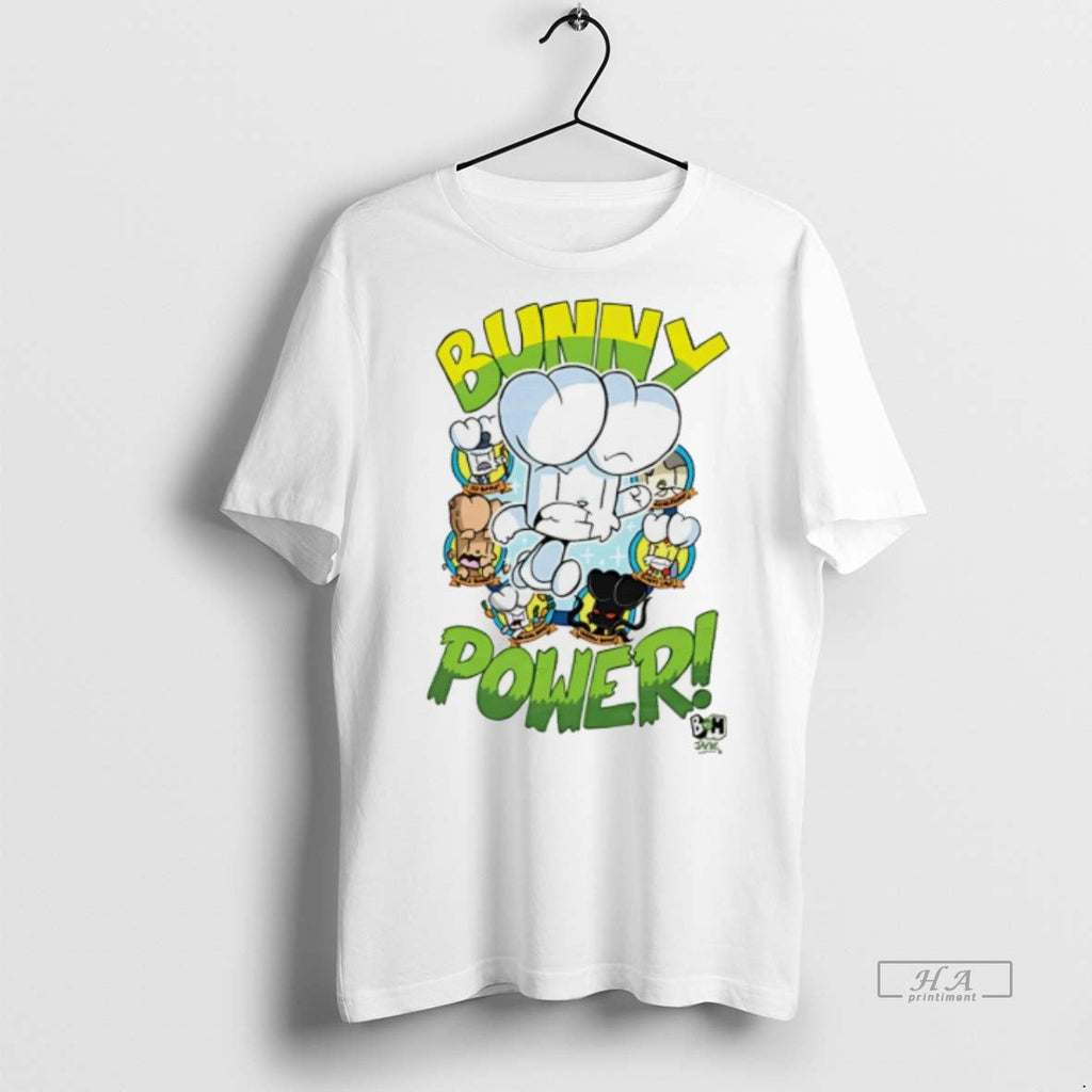 Trendy Official Bunny Vs Monkey Power Cartoon Sweater - Adult & Kids T-Shirts, Sweatshirts & Hoodies apparel design preview 1