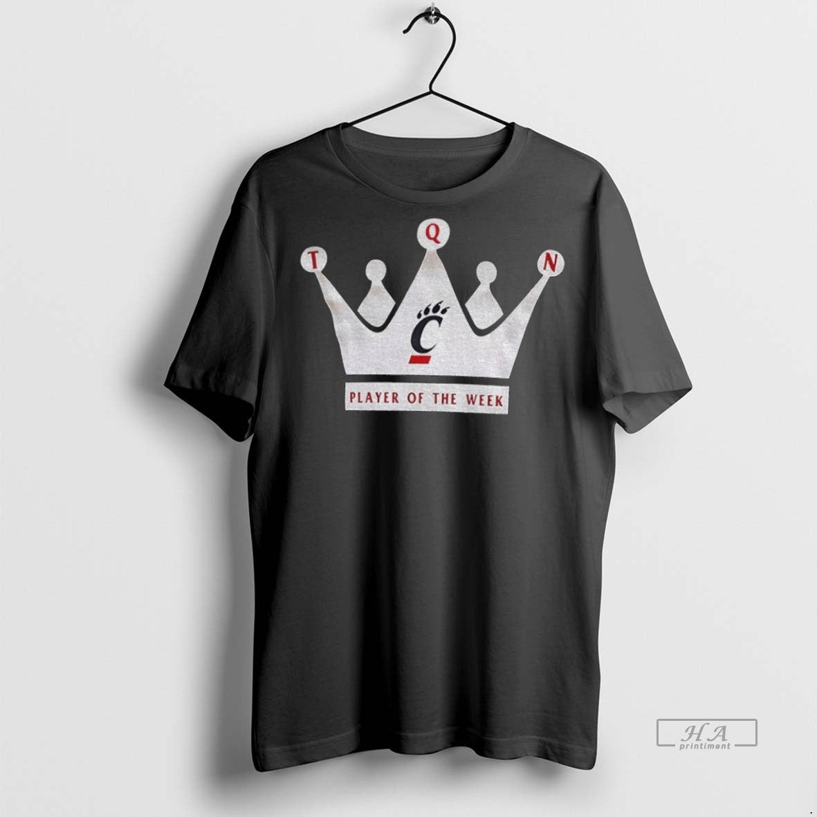 Trendy Official Cincinnati Bearcats Crown Player Of - Adult & Kids T-Shirts, Sweatshirts & Hoodies apparel design preview 1