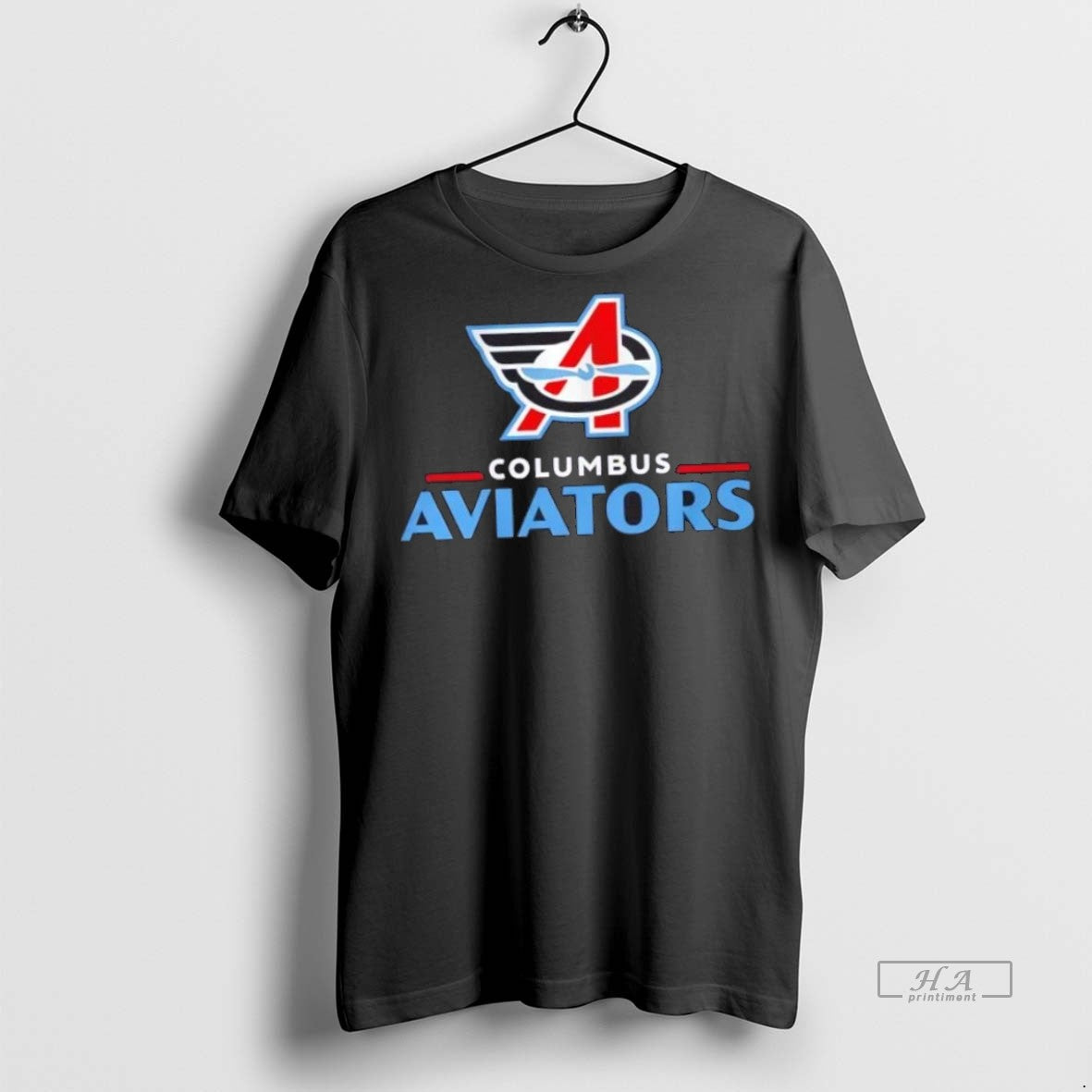 Trendy Official Columbus Aviators Lockup Logo Sweater - Adult & Kids T-Shirts, Sweatshirts & Hoodies apparel design preview 1