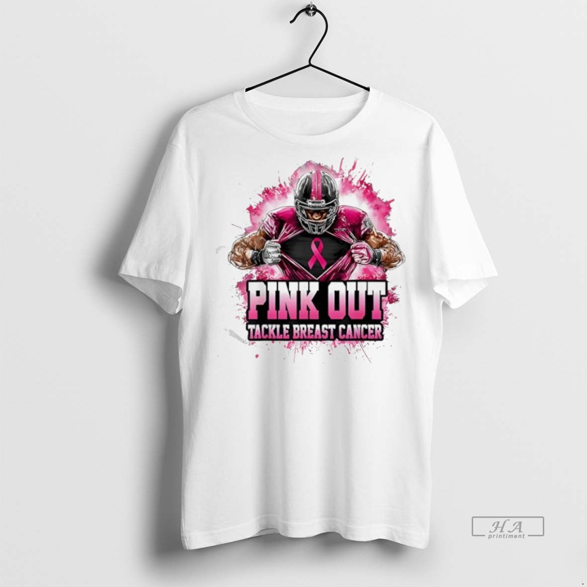 Trendy Official Football Pink Out Tackle Breast - Adult & Kids T-Shirts, Sweatshirts & Hoodies apparel design preview 1