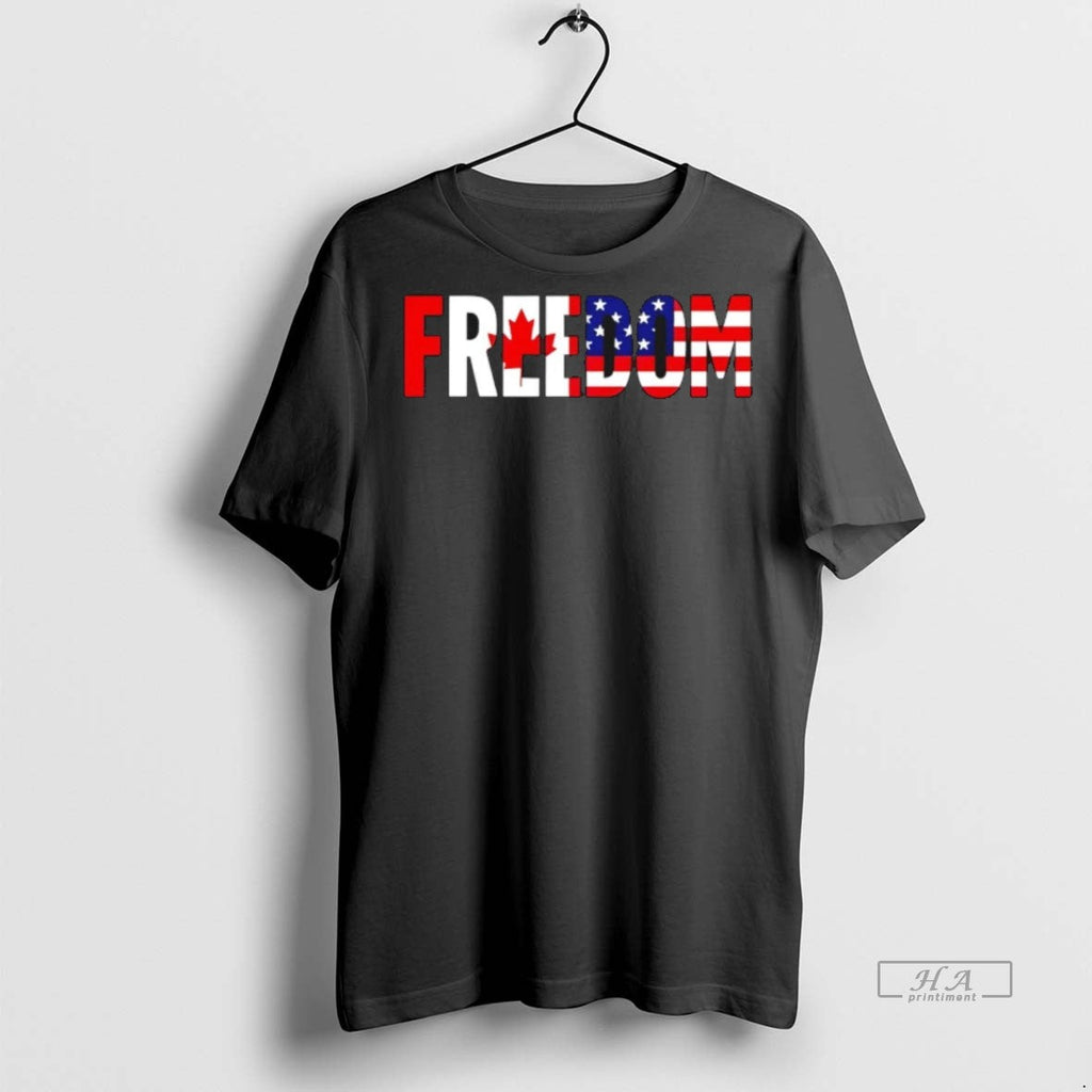 Trendy Official Freedom Canada And Usa United 2025 - Adult & Kids T-Shirts, Sweatshirts & Hoodies apparel design preview 1