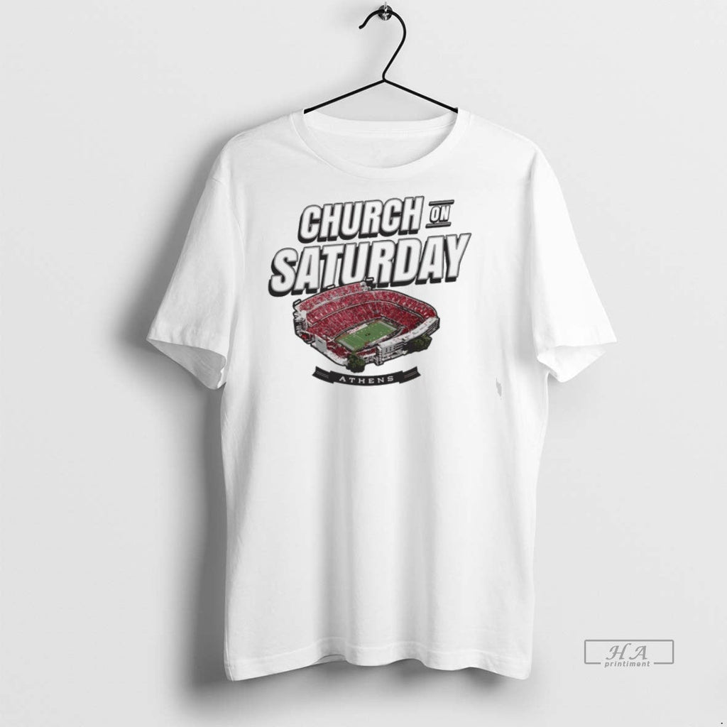 Trendy Official Georgia Bulldogs Church On Saturday - Adult & Kids T-Shirts, Sweatshirts & Hoodies apparel design preview 1