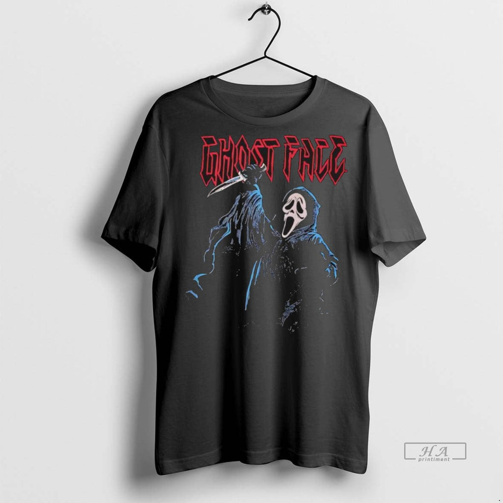 Trendy Official Ghost Face Jumbo Print Metal Graphic - Adult & Kids T-Shirts, Sweatshirts & Hoodies apparel design preview 1