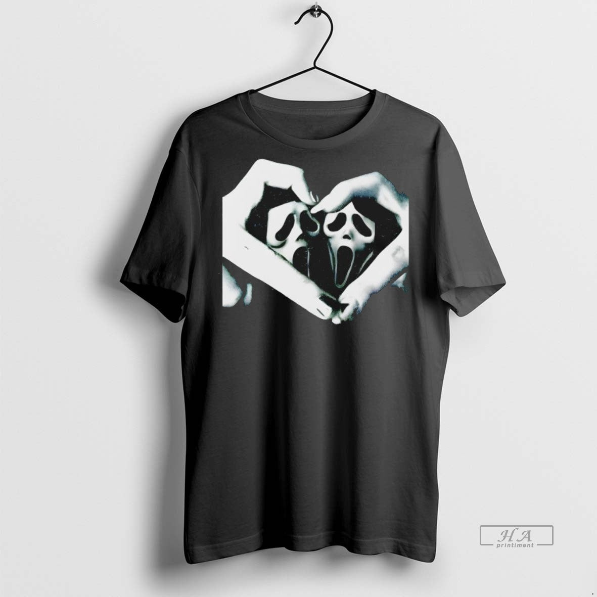 Trendy Official Ghostface Scream Hand Heart Halloween - Adult & Kids T-Shirts, Sweatshirts & Hoodies apparel design preview 1