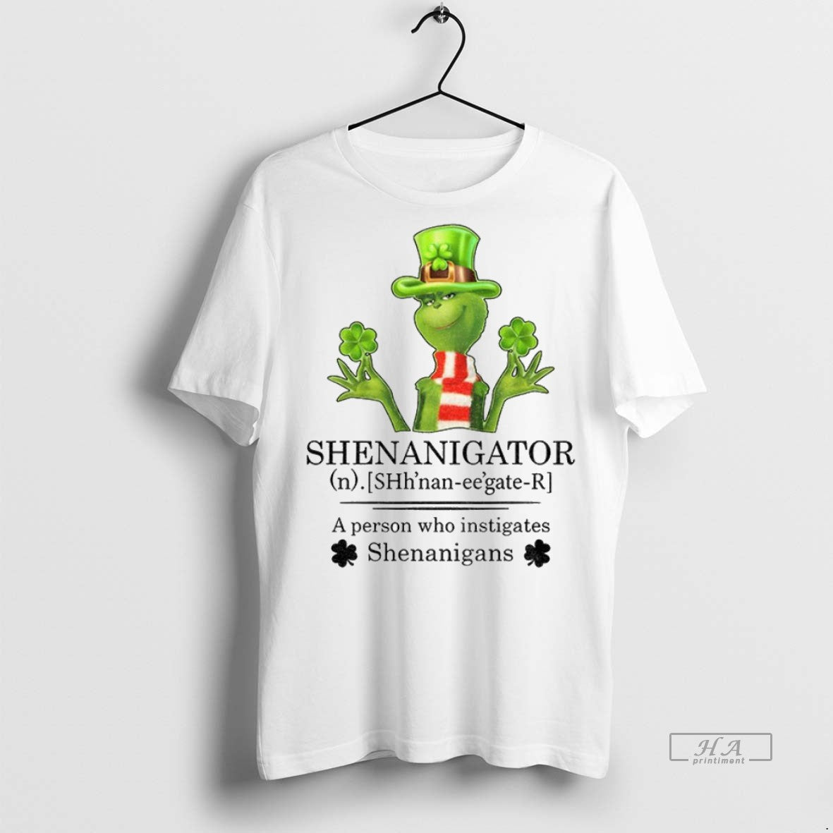Trendy Official Grinch Shamrock Shenanigator - Adult & Kids T-Shirts, Sweatshirts & Hoodies apparel design preview 1