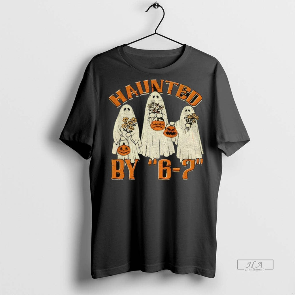 Trendy Official Haunted By 6 7 Meme Halloween Sweater - Adult & Kids T-Shirts, Sweatshirts & Hoodies apparel design preview 1
